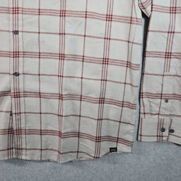 Prana Flannel Shirt Plaid 2XL NEW Button Down Dolberg Plaid Heavyweight Shacket - Picture 3 of 13